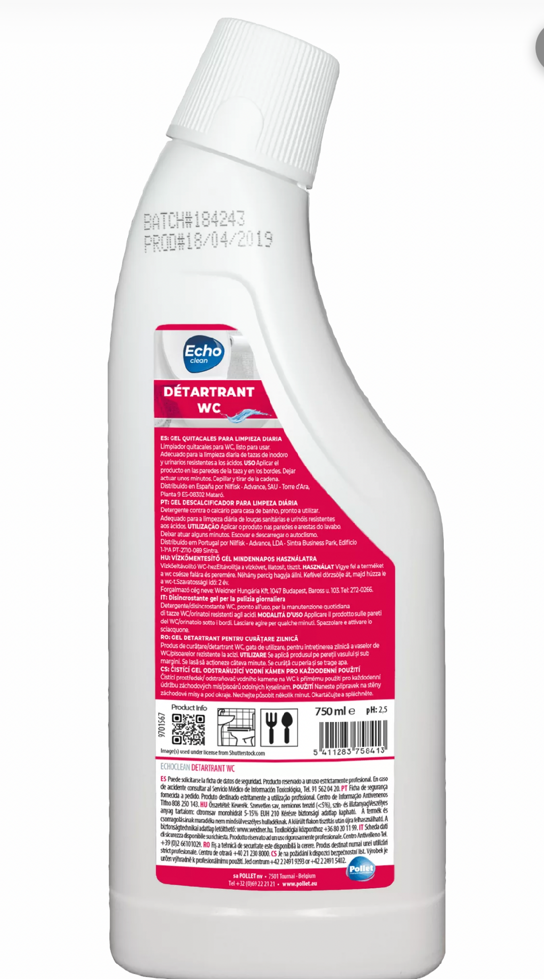 Gel wc 750 ML
