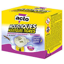 Diffuseur électrique + recharge pour moustiques tigres